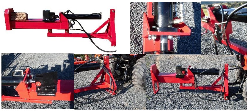 Images of a red Log Splitter