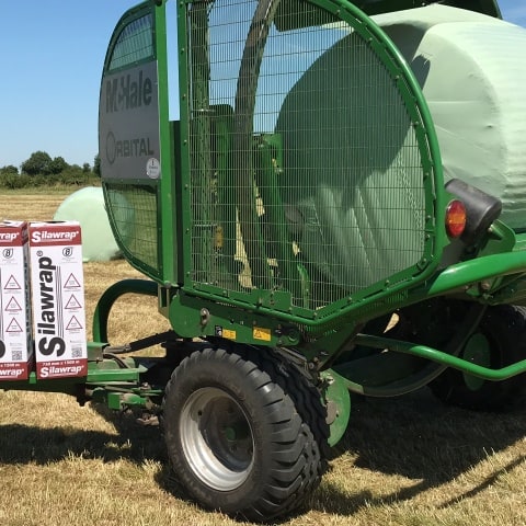 SilaWrap On a Hay Baler Implement