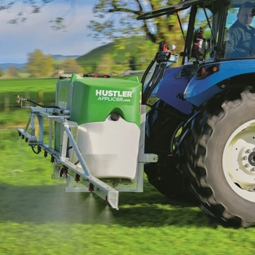 Sprayer Tank Mounted to a Tractor