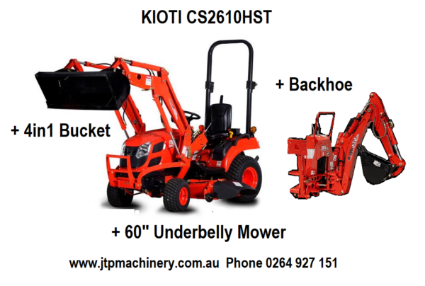 Kioti CS2610 Tractor package deal JTP Machinery