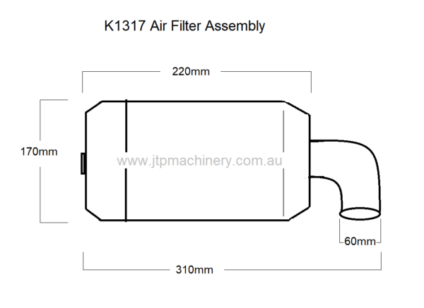 K1317 Air Filter Assembly - Generic to fit 3 Wheeler or Tractor - Image 2