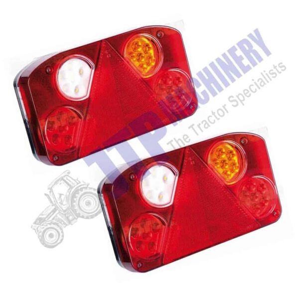 2 x Combination Premium LED TAIL LIGHTS for Trailer, Ute , Truck, Tractor etc.