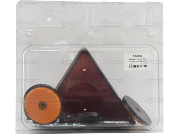 TRACTOR / TRAILER HIGH VISIBILITY REFLECTORS KIT - Triangle & Circle Multi Color - Image 3