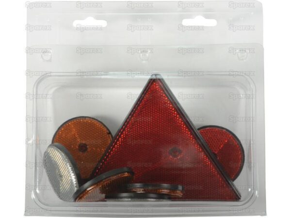 TRACTOR / TRAILER HIGH VISIBILITY REFLECTORS KIT - Triangle & Circle Multi Color