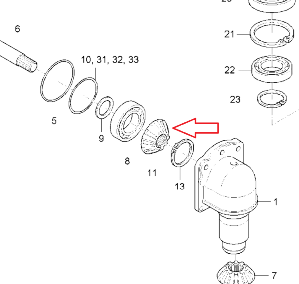 Daedong L3502 Tractor Bevel Gear Part No. 35355-4383-1 - Image 6